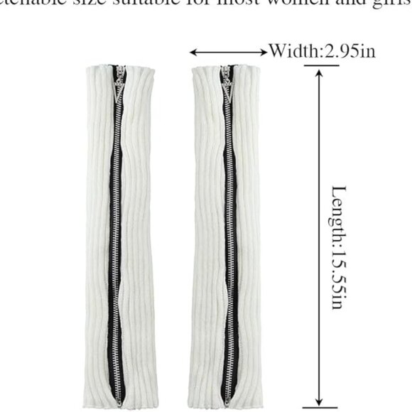 Knit Winter White High Socks - Picture 2 of 6